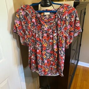 Knox rose blouse large euc